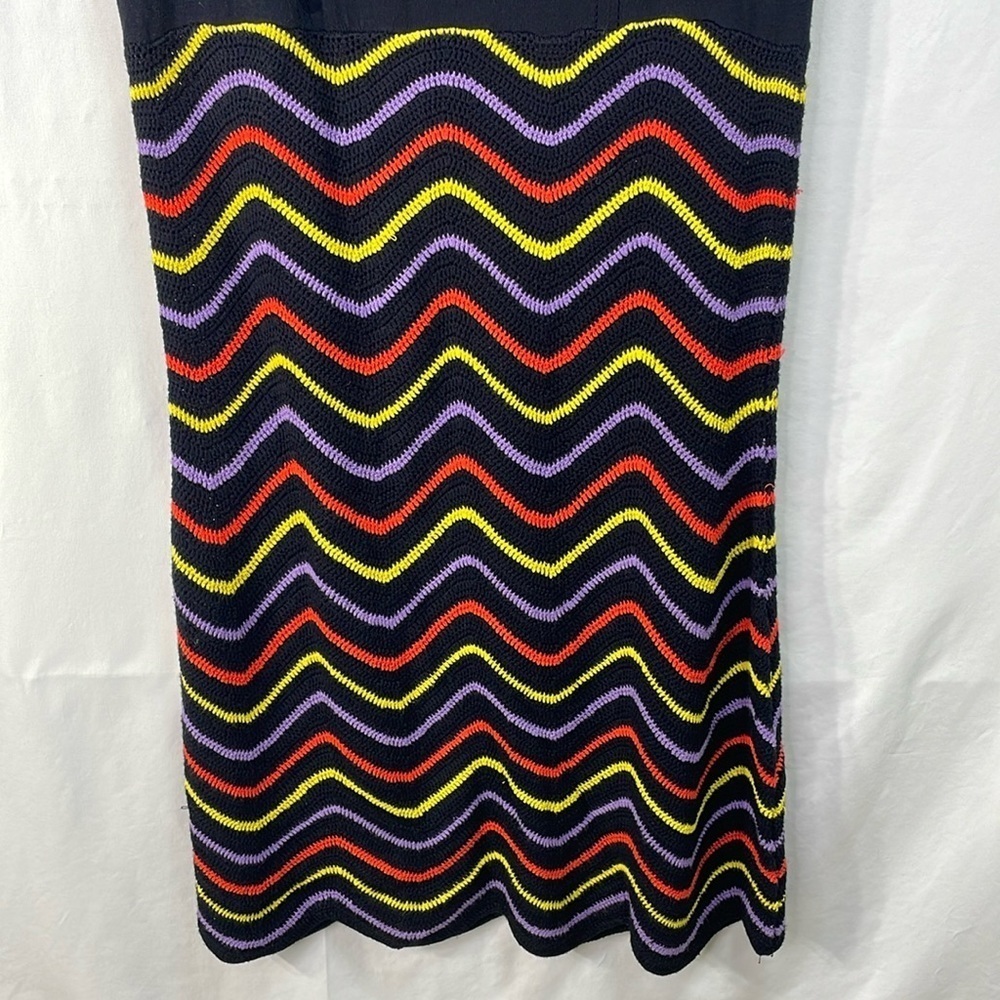 Milly cotton crocheted dress, black yellow, purple orange - Picture 2 of 12